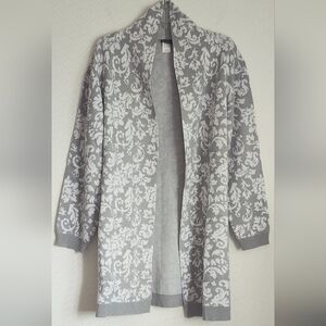 Salon Studio Women's 100% Acrylic Long Sleeve Open Sweater Size L